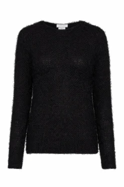 Zoharin Knit Sweater in Black Silk Cashmere