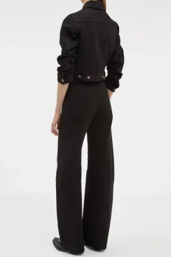 Adira Jacket in Black Recycled Cotton Denim