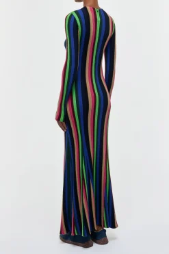 Affinity Knit Maxi Dress in Multi Cashmere Silk