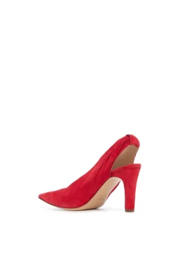 Amari Slingback Pump in Scarlet Red Suede