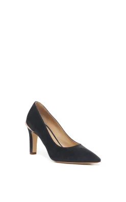 Edwina High Heel Stiletto Pump in Charcoal Suede