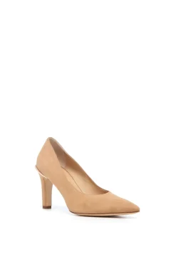 Edwina High Heel Stiletto Pump in Nude Suede