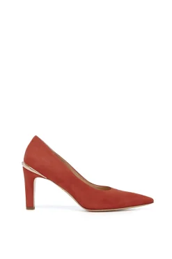 Edwina High Heel Stiletto Pump in Burnt Sienna Suede
