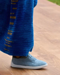 Ohio Slip-on Sneaker in Light Blue Suede Denim