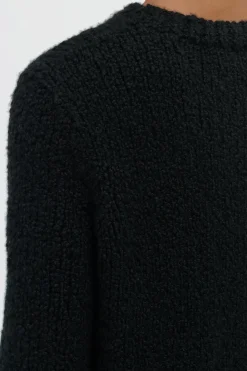 Typhon Knit Sweater in Black Cashmere Boucle